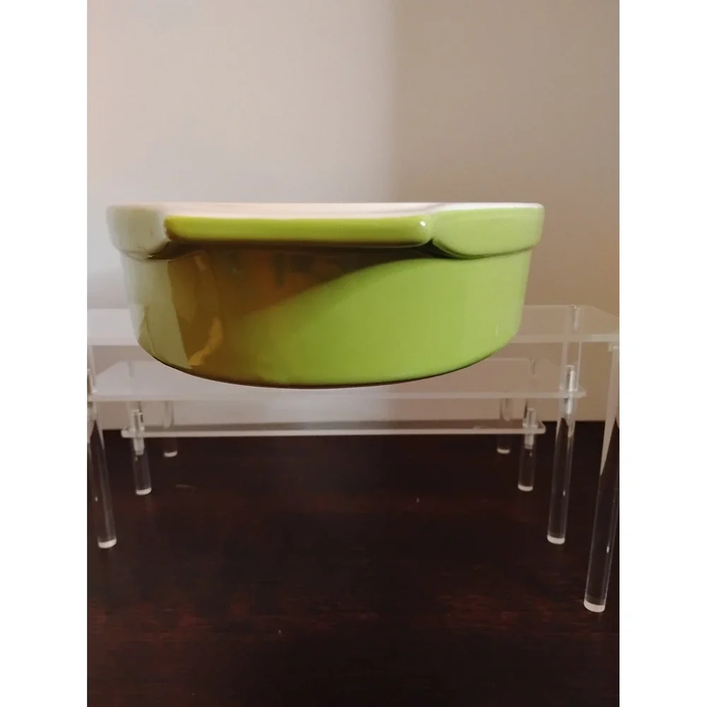Vintage Pyrex Lime Green Oval Casserole Dish 043 1.5 Quart Chartreuse MCM